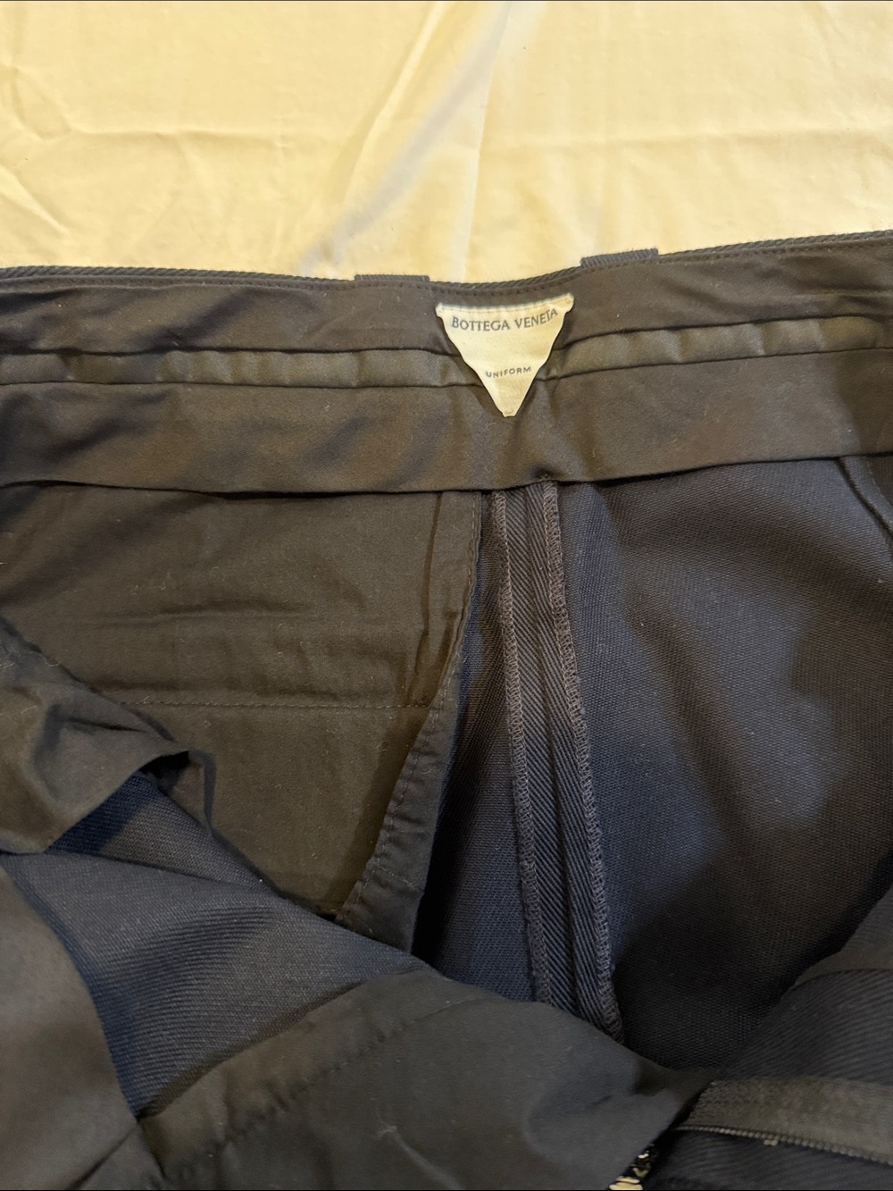 Bottega Veneta Men's Dark Navy Straight-Leg Trousers - Picture 3 of 6
